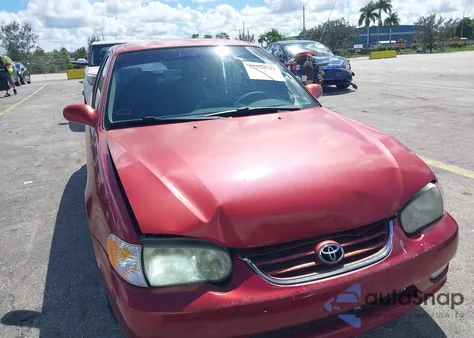 2001 Toyota Corolla S из США, поврежденный, VIN 2T1BR12E11C494695